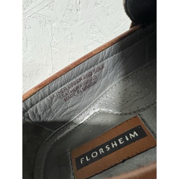 Florsheim Leather Tassel Loafer Two Tone Brown Black Men’s Size 8D